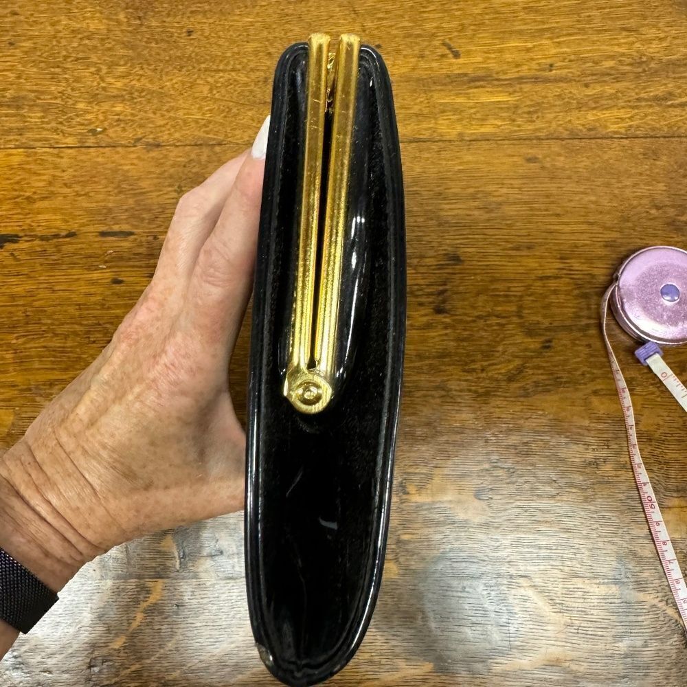 vintage patent clutch black